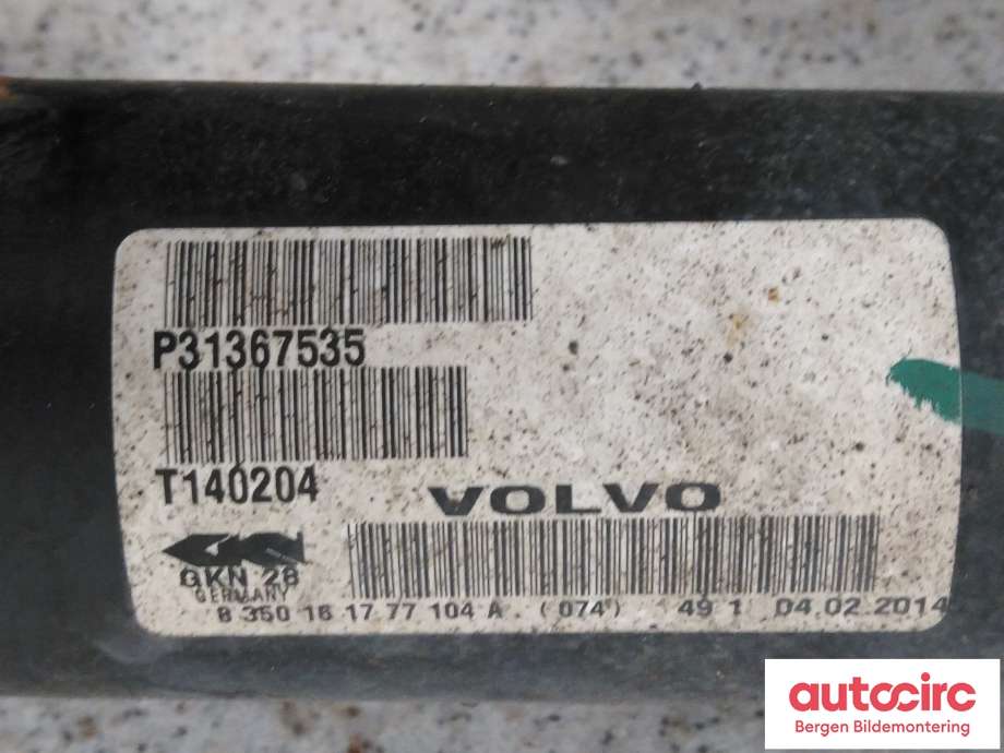 Drivaksel venstre foran til Volvo XC60 2014-2017 (Type I, Fase 2) (VOLVO|31367535|)