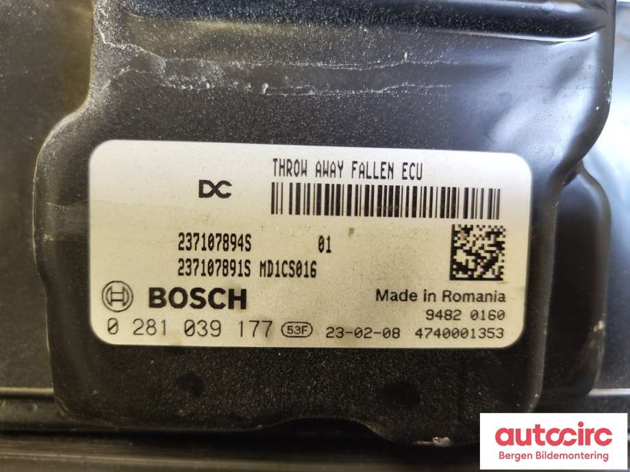 Styreenhet motor til Mercedes Citan 2021-->> (W420) (W420) (MERCEDES|A 420 900 58 03||0 281 039 177)