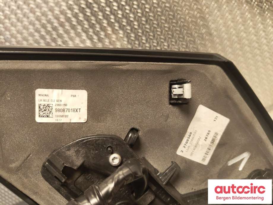 Speil venstre til Opel Vivaro C 2020-->>  (OPEL|98 087 018 XT|)