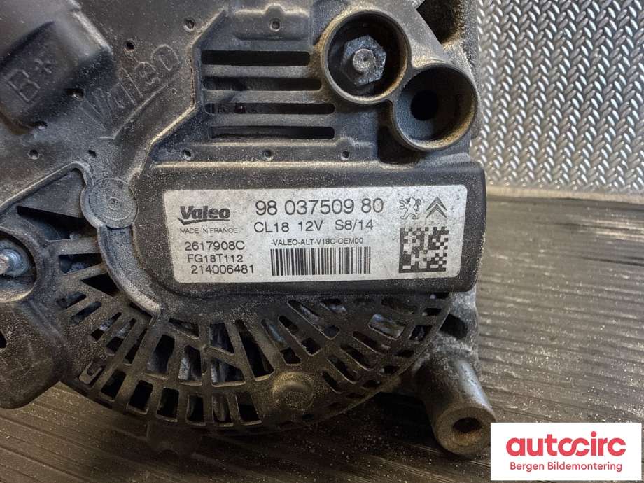 Dynamo til Peugeot 5008 2010-2017 (Type I) (PEUGEOT|98 037 509 80|)