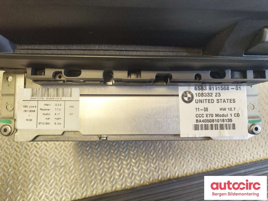 Bilstereo til BMW X5 2007-2013 (E70) (E70) (BMW|65 83 9 165 854|)