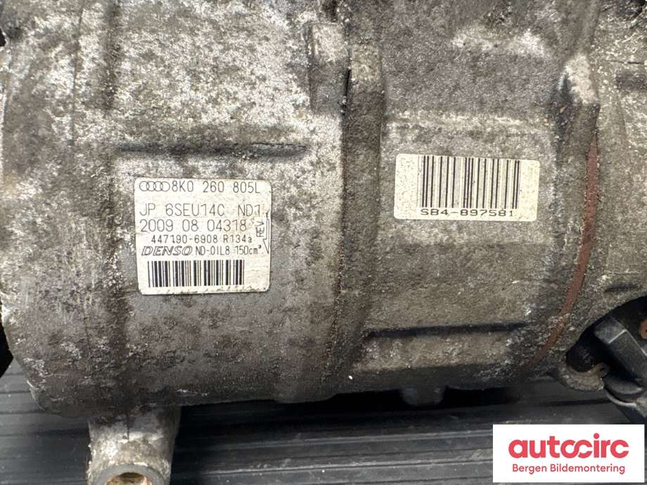 Aircondition kompressor til Audi Q5 2008-2012 (Type I, Fase 1)  (AUDI|8K0 260 805 L|)