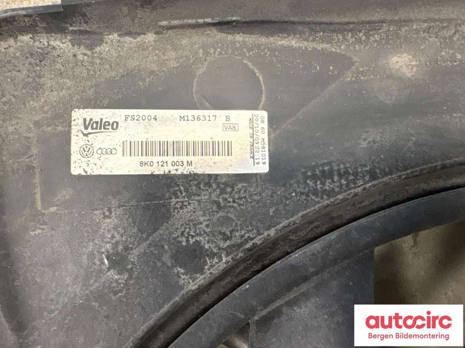 Kjølevifte til Audi Q5 2008-2012 (Type I, Fase 1) (AUDI|8K0 121 207 A|)