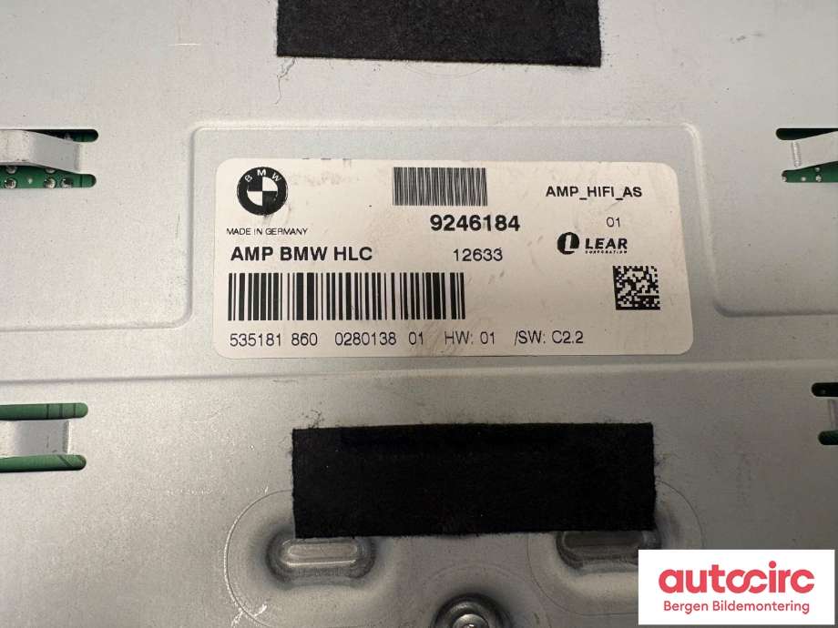 Bilstereo forsterker til BMW 3-Serie 2005-2011 (E90/E91/E92/E93) (E90/E91/E92/E93) (BMW|65 12 2 622 676|)