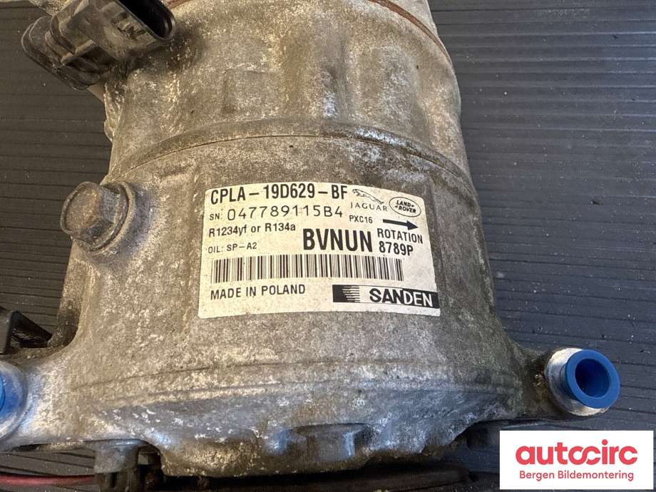 Aircondition kompressor til Land Rover Range Rover, Evoque 2011-2019 (Type I)  (LAND-ROVER|CPLA19D629BH|LR068128|LR112585)