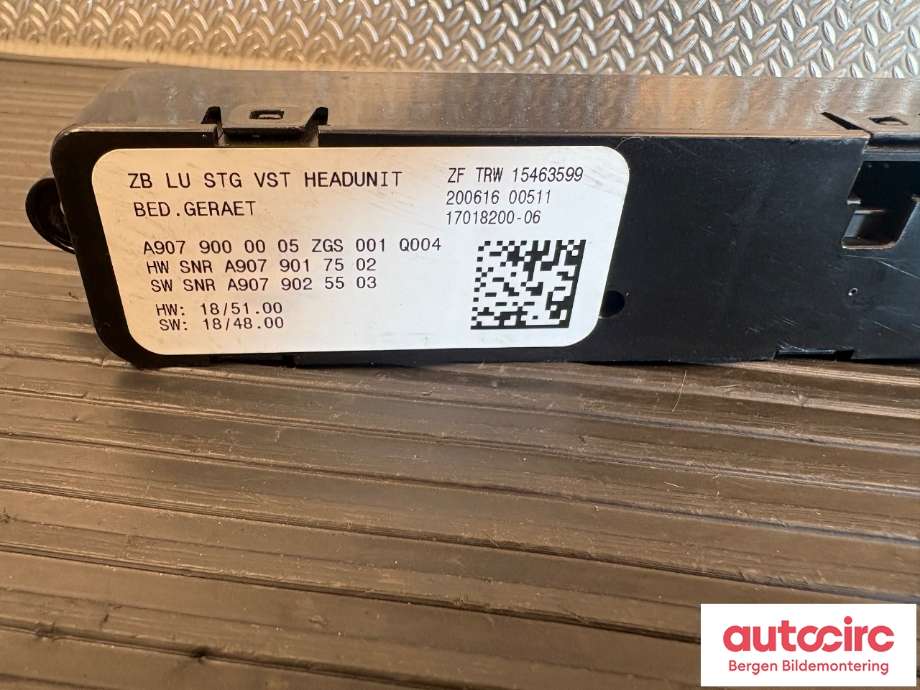 Bryter diverse til Mercedes Sprinter 2018-->> (907/910) (907/910) (MERCEDES|A 907 900 00 05|)