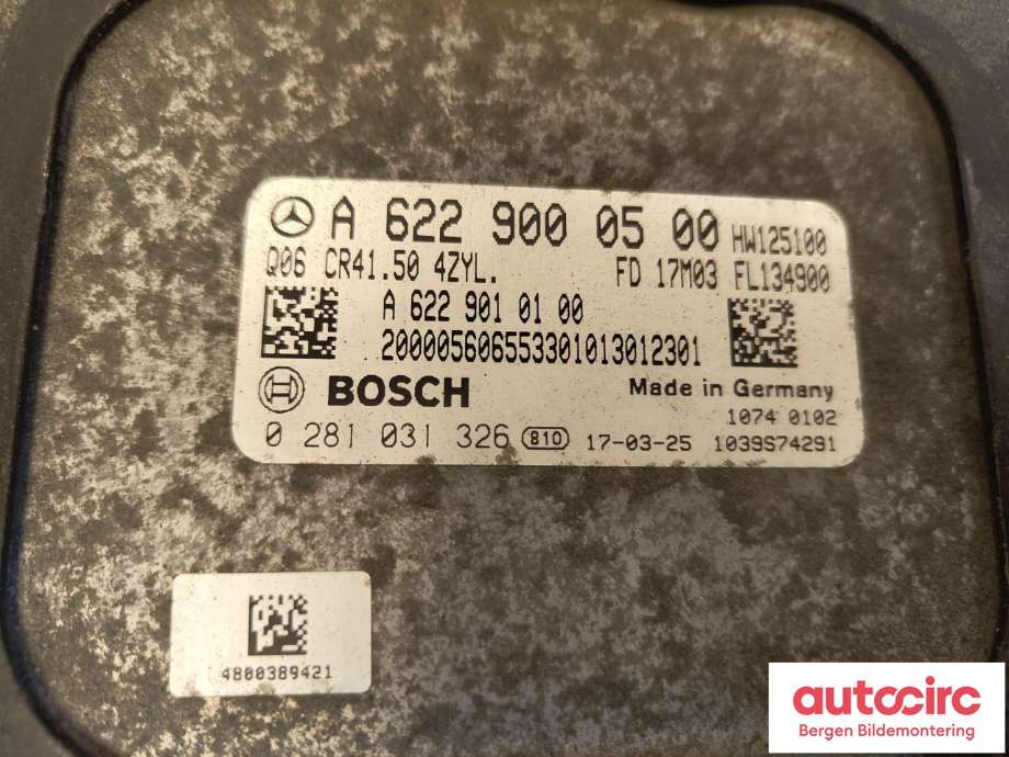 Styreenhet motor til Mercedes Vito 2014-->> (W447) (W447) (MERCEDES|A 622 900 05 00|)