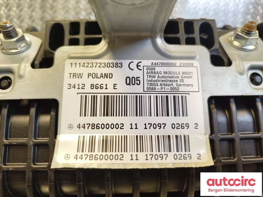 Airbag passasjer til Mercedes Vito 2014-->> (W447) (W447) (MERCEDES|A 447 860 00 029116|A 447 860 00 02|)