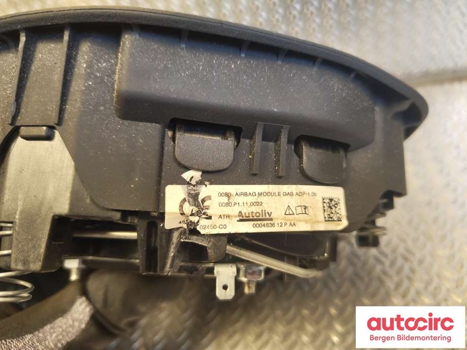 Airbag rattpute til Toyota Auris 2013-2015 (Type II, Fase 1)  (TOYOTA|4513002450C0|4513002450C1|)