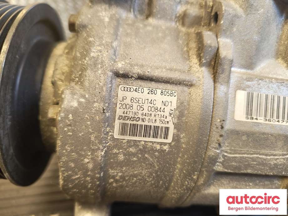 Aircondition kompressor til Audi A8 2003-2010 (Type II)  (AUDI|4E0 260 805 BC|)