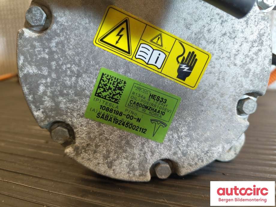 Aircondition kompressor til Tesla Model 3 2018-2023 (Fase 1)  (TESLA|1088198-00-N|)