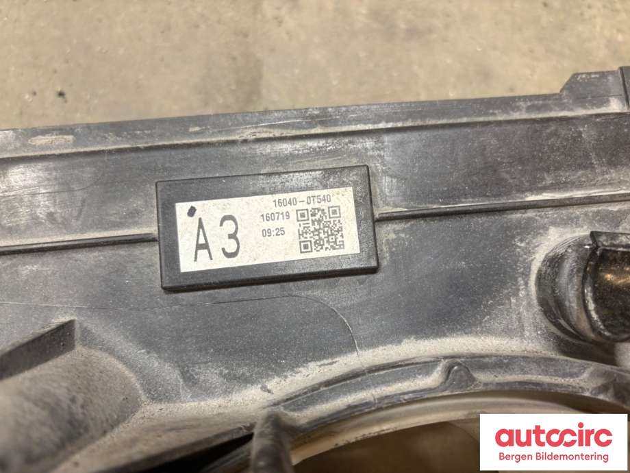 Kjølevifte til Toyota Auris 2015-2019 (Type II, Fase 2)  (TOYOTA|167110T090|163610T120|163610T110)