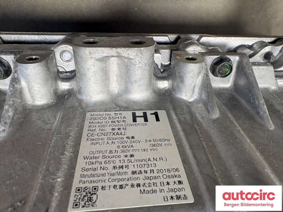 Batterilader (OBC - On Board Charger) til Nissan Leaf 2018-->> (Type II)  (NISSAN|292C05SH1A|296B15SK1B|296B15SH0C)