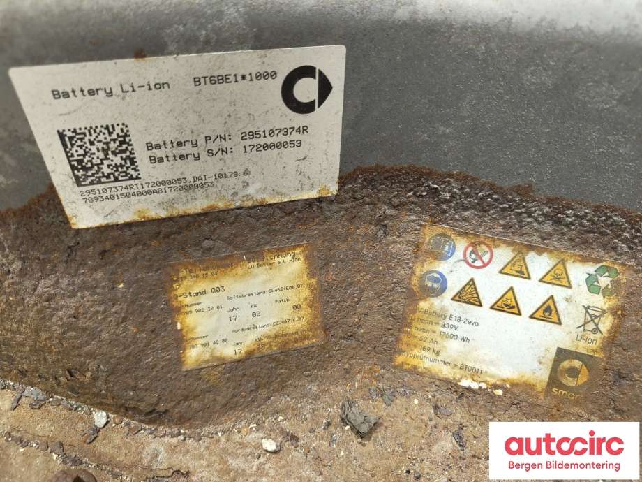 Batteripakke elbil til Smart Fortwo 2015-->> (Type III) (C453) (C453) (SMART|A 789 340 37 22|A 789 340 39 22|)