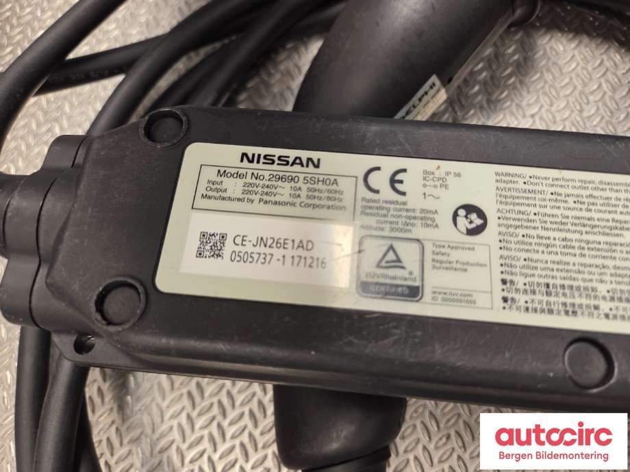 Batterilader kabel til Nissan Leaf 2018-->> (Type II)  (NISSAN|)