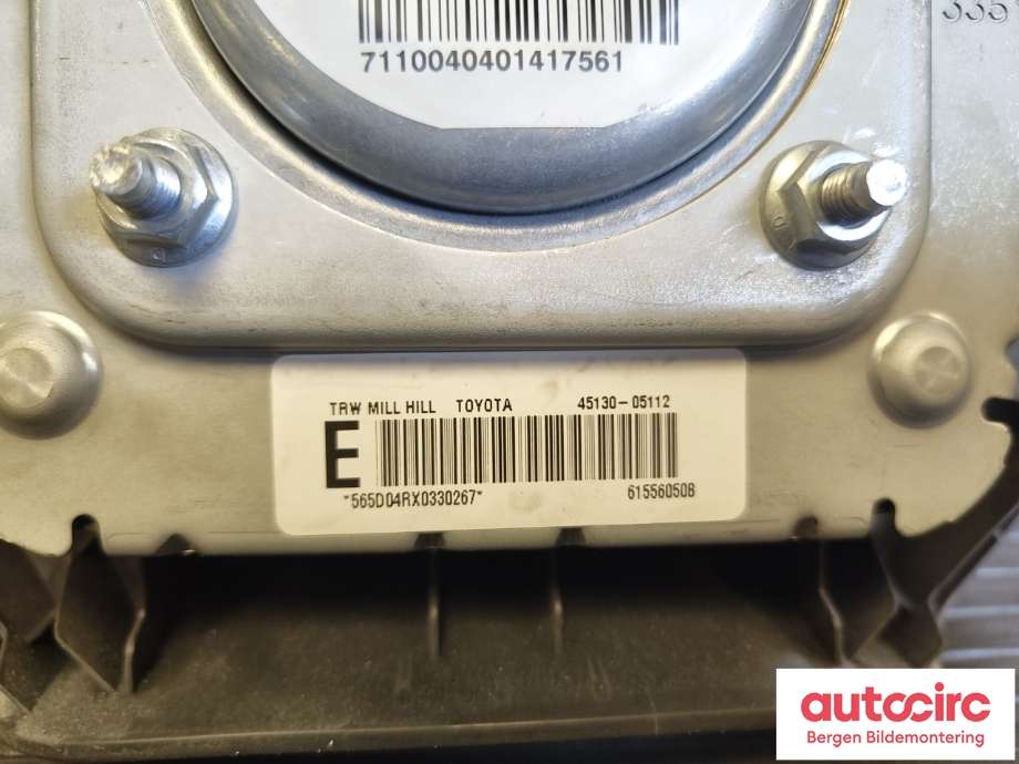 Airbag rattpute til Toyota Avensis 2003-2008 (Type II) (TOYOTA|4513005112B0|)