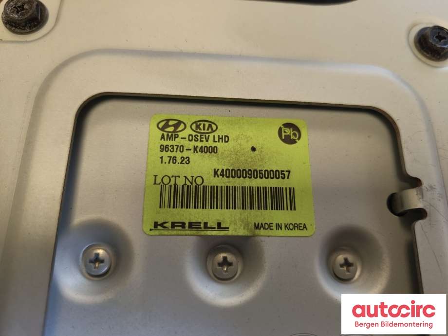 Bilstereo forsterker til Hyundai Kona 2017-2021 (Type I, Fase 1)  (HYUNDAI|96370K4000|)
