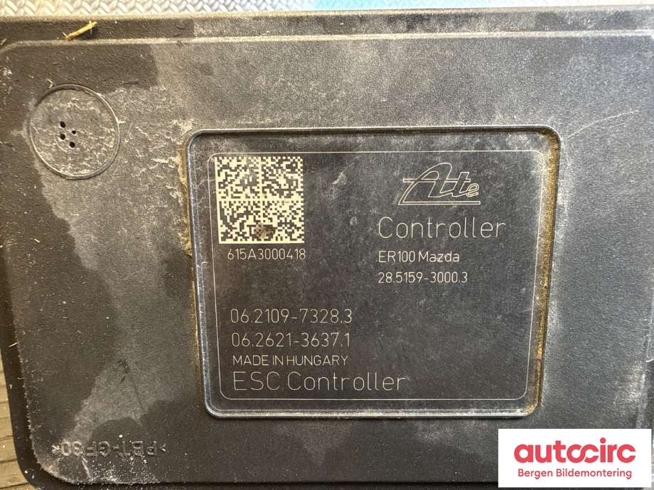 ABS sentral til Mazda 3 2016-2019 (Type III, Fase 2)  (MAZDA|BPY5-43-7A0A|)