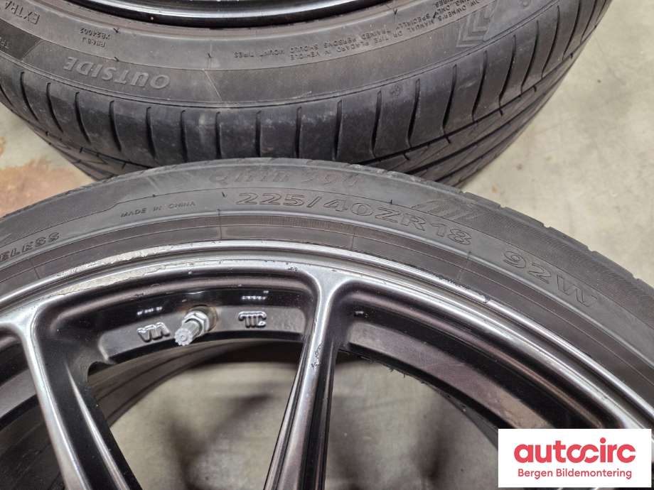 Hjulsett aluminium sommer til Toyota GT86 2012-->>  (TOYOTA|225/40R18 LANDSAIL|1;1-73;FELGRING:57|NOE KANTKJØRT)