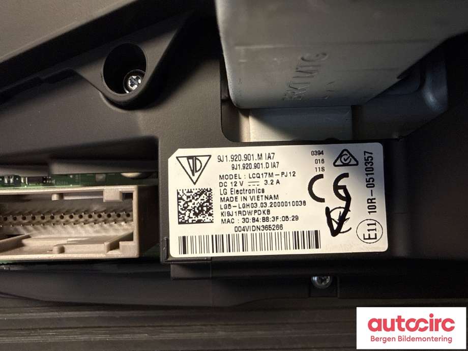 Speedometer til Porsche Taycan 2019-->> (PORSCHE|9J1 920 901 M|9J1 920 901 R|)
