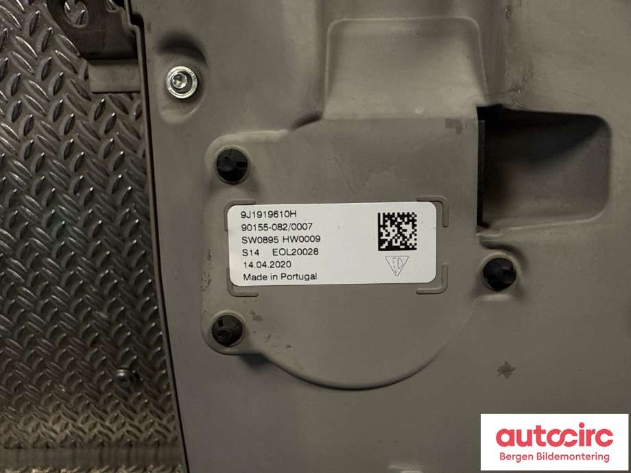 Varmeapparat betjening til Porsche Taycan 2019-->>  (PORSCHE|9J1 919 610 M|9J1 919 610 K|9J1 919 610 H)