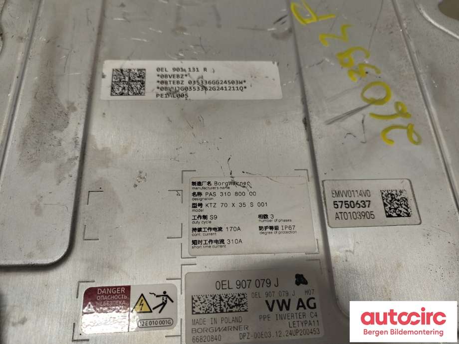 Motor elbil foran til Porsche Macan 2014-->> (95B) (95B) (PORSCHE|PAC 901 131 B|PAC 901 131 D|PAC 907 079 B)