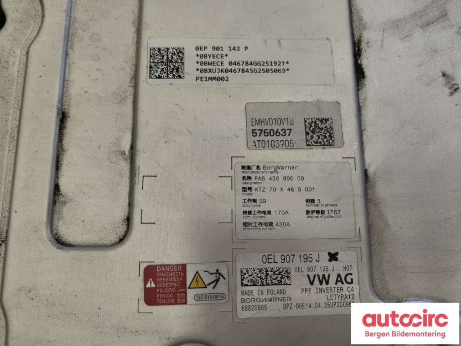 Motor elbil bak til Porsche Macan 2014-->> (95B) (95B) (PORSCHE|PAD 901 142 B|PAC 907 195 A|PAC 907 195 C)