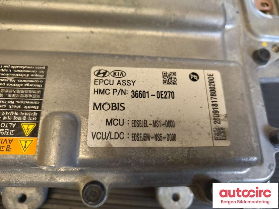 Inverter elbil til Hyundai Kona 2017-2021 (Type I, Fase 1)  (HYUNDAI|36601 0E270|)