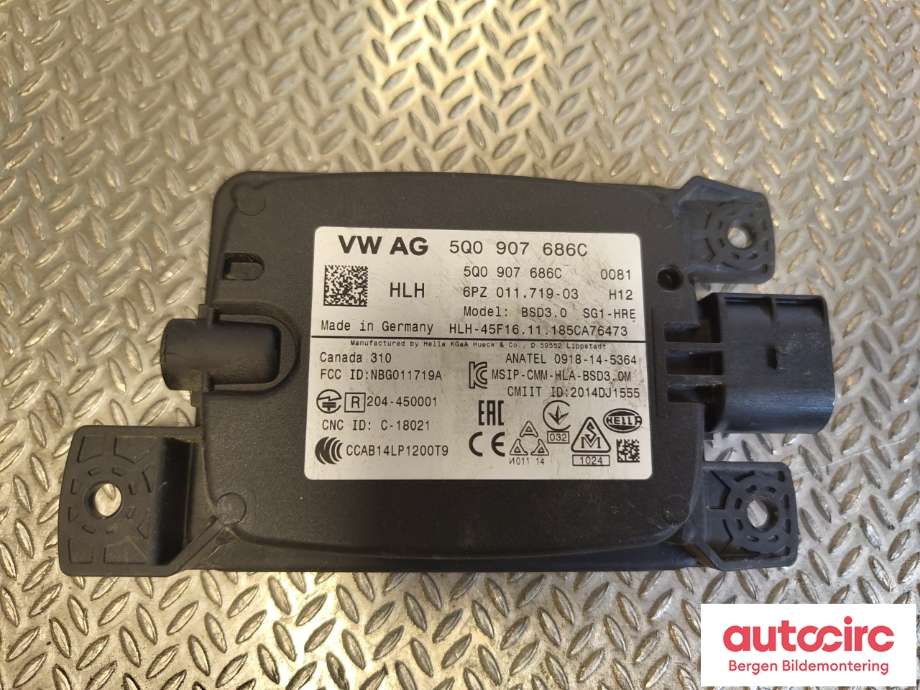 Sensor radar til VW e-Golf 2017-2020 (Fase 2)  (VOLKSWAGEN|5Q0 907 686 C|)