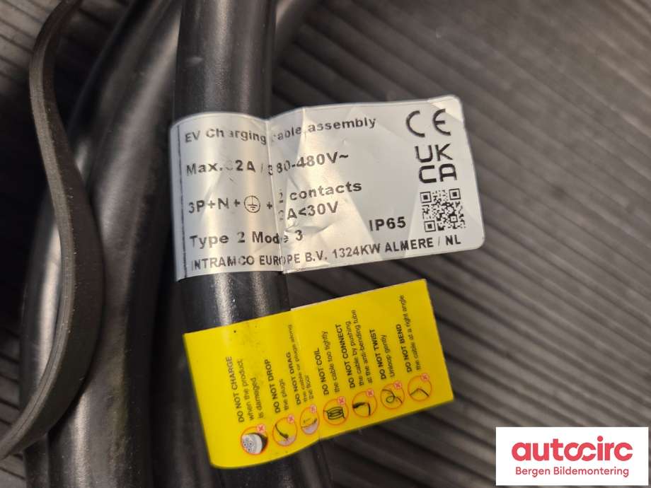 Batterilader kabel til MG ZS EV 2022-->> (Type I, Fase 2)  (MG|)