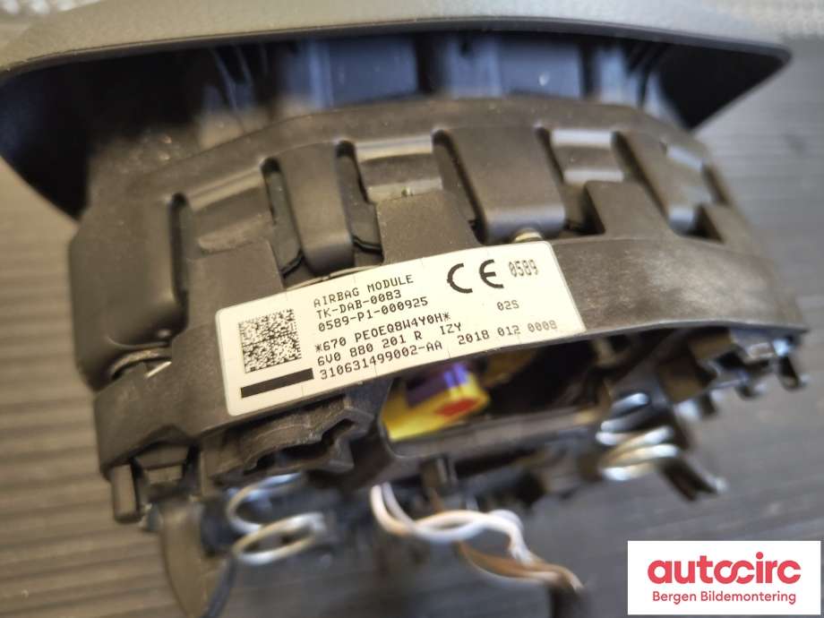 Airbag rattpute til Škoda Fabia 2014-2021 (Type III) (SKODA|6V0880201R|)