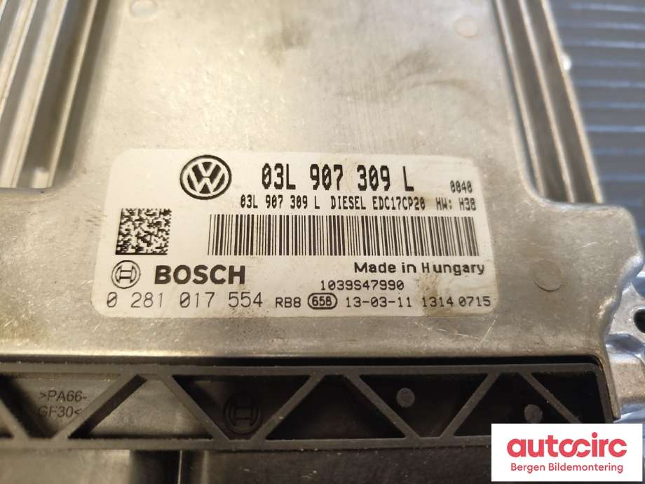 Styreenhet motor til VW Transporter / Caravelle 2009-2015 (Fase 2) (T5) (T5) (VOLKSWAGEN|03L906019GR|)