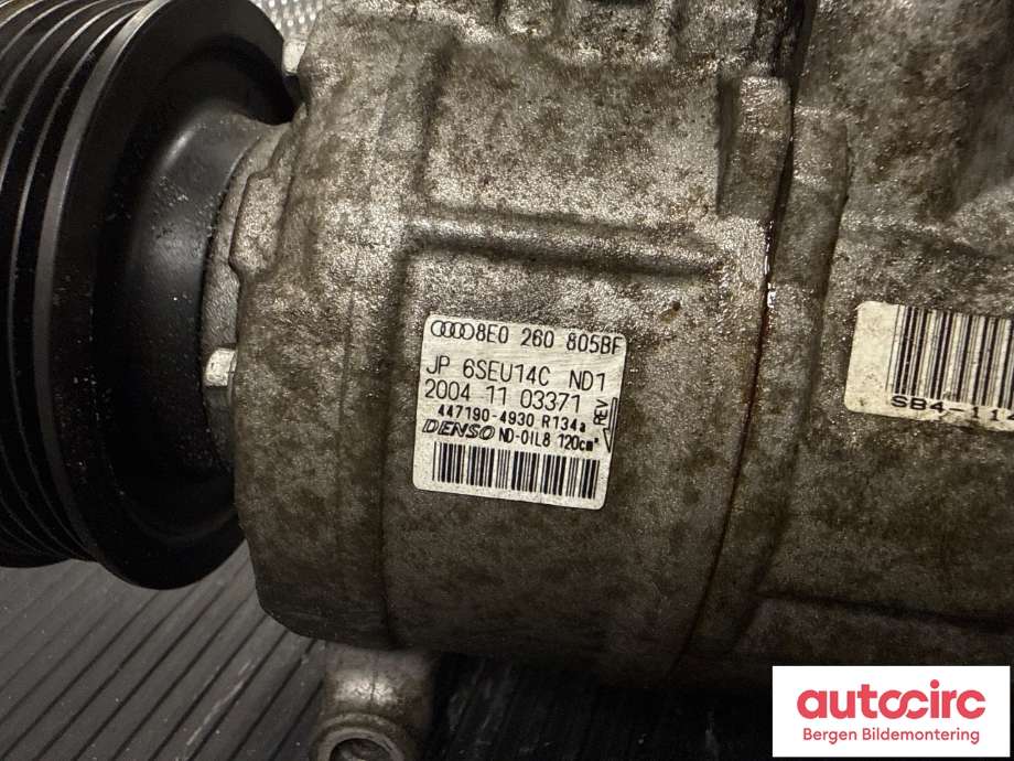 Aircondition kompressor til Audi A4 2004-2008 (Type III) (B7) (B7) (AUDI|8E0 260 805 BJ|)