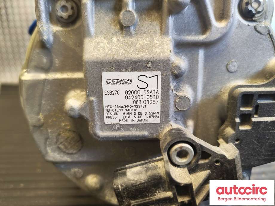 Aircondition kompressor til Nissan Leaf 2018-->> (Type II)  (NISSAN|926005SA1A|926005SA1B|)