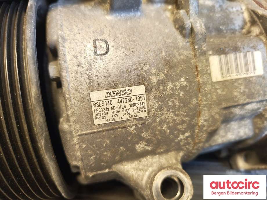 Aircondition kompressor til Toyota RAV4 2013-2015 (Type IV, Fase 1)  (TOYOTA|8831042370|)