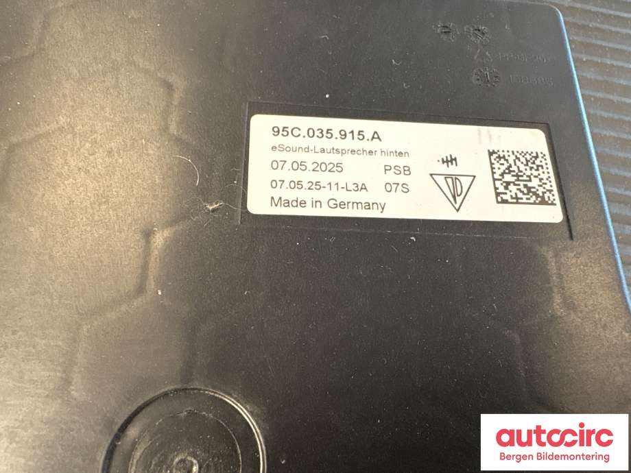 Høyttaler motorlyd, AVAS (Acoustic Vehicle Alerting System) til Porsche Macan 2014-->> (95B) (95B) (PORSCHE|95C 035 915 A|)