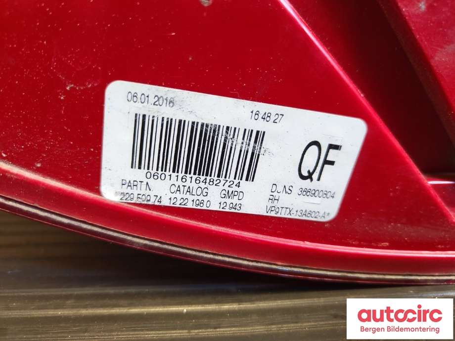 Baklykt høyre til Opel Insignia A 2009-2014  (OPEL|13226857|)