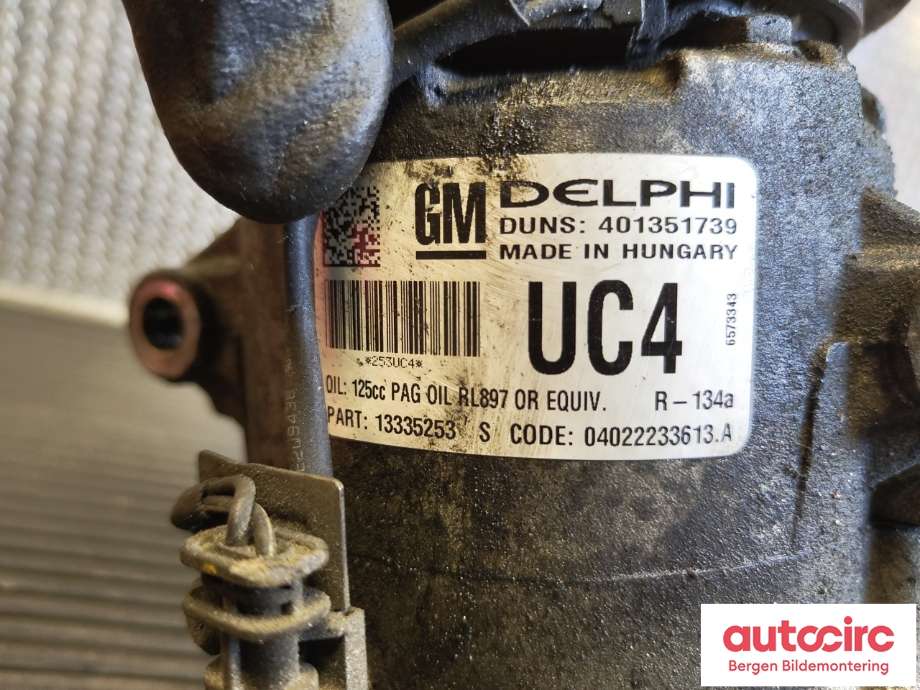 Aircondition kompressor til Opel Insignia A 2009-2014  (OPEL|13346494|)