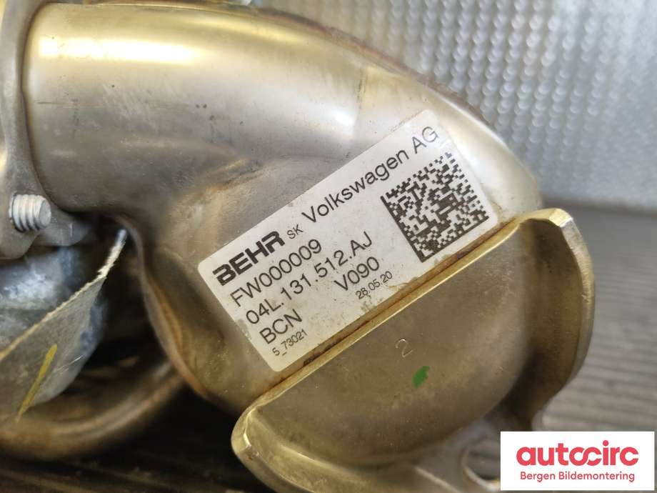 EGR-kjøler til VW Caddy 2015-2020 (Type III, Fase 3)  (VOLKSWAGEN|04L 131 512 AJ|)