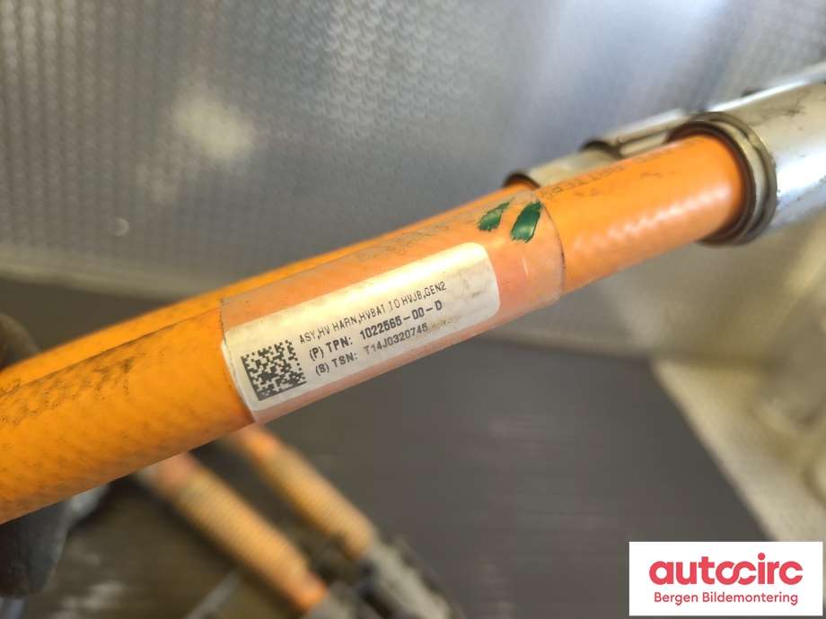 Kabel høy volt (HV) hybrid til Tesla Model S 2013-2016 (Fase 1)  (TESLA|1022565-10-G||1022565-00-D)