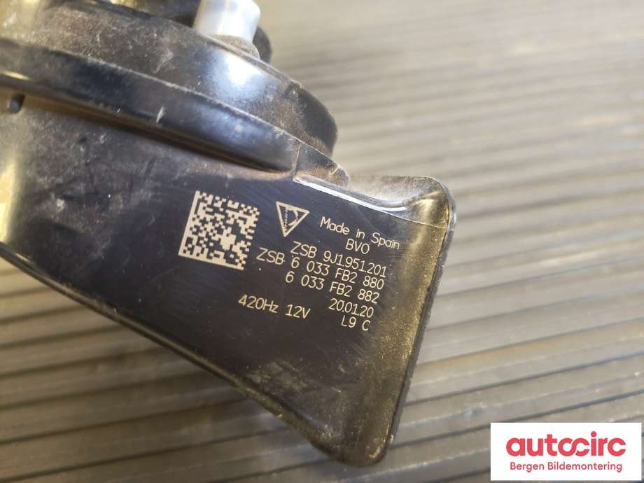 Horn/signalhorn til Porsche Taycan 2019-->>  (PORSCHE|9J1 951 201|)