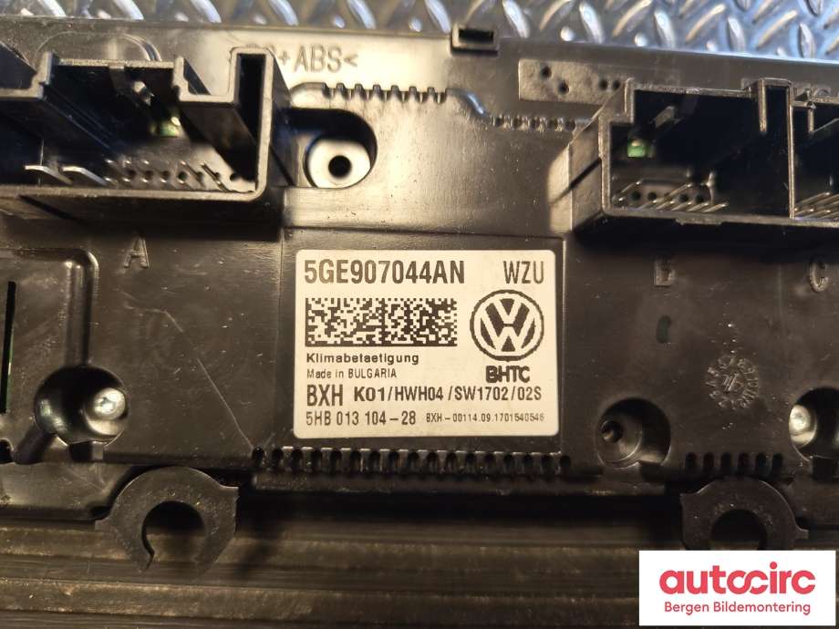 Varmeapparat betjening til VW e-Golf 2017-2020 (Fase 2) (VOLKSWAGEN|5GE 907 044 AN|)