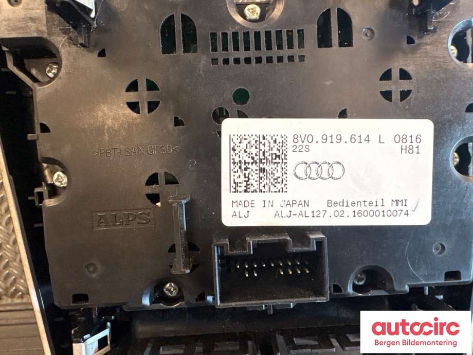 Bryter diverse til Audi A3 2016-2020 (Type III, Fase 2) (AUDI|8V0 919 614 L|)