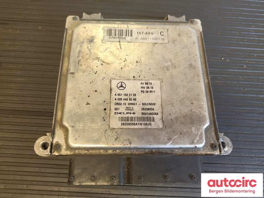 Styreenhet motor til Mercedes C-Klasse 2007-2011 (Fase 1) (W204) (W204) (MERCEDES|A6511500126|)