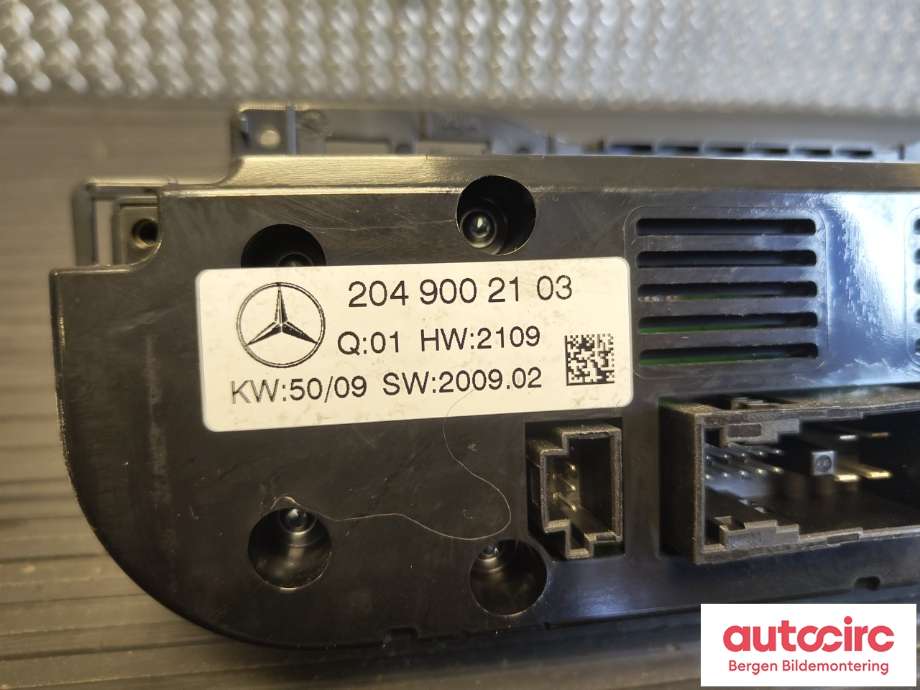 Varmeapparat betjening til Mercedes C-Klasse 2007-2011 (Fase 1) (W204) (W204) (MERCEDES|A2048303690|)