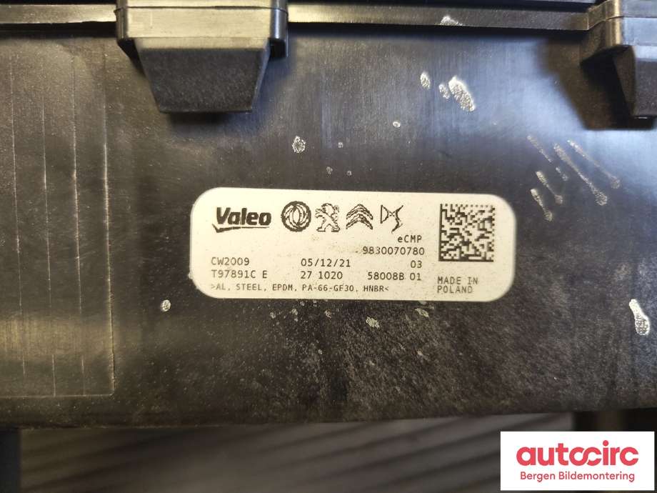 Aircondition radiator til Peugeot 2008 2019-->> (Type II)  (PEUGEOT|98 300 707 80|)