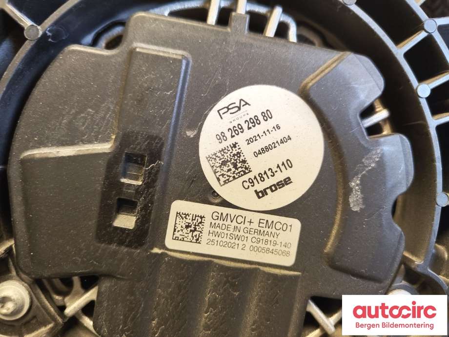 Kjølevifte til Peugeot 2008 2019-->> (Type II)  (PEUGEOT|98 269 298 80|)