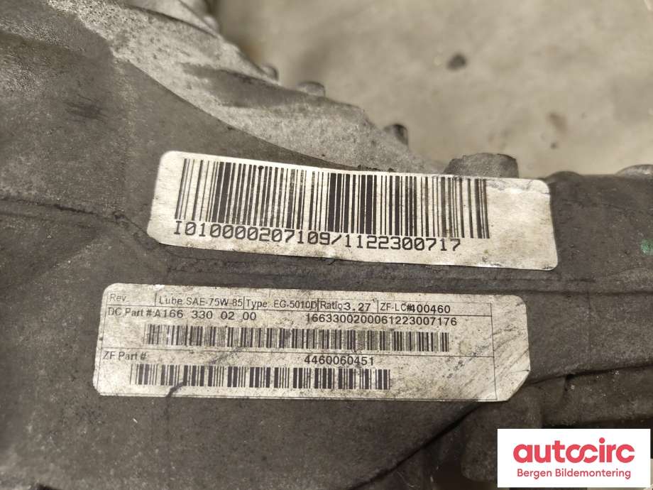 Kardang til Mercedes ML 2011-2015 (Fase 1) (W166) (W166) (MERCEDES|A 166 330 02 00|)