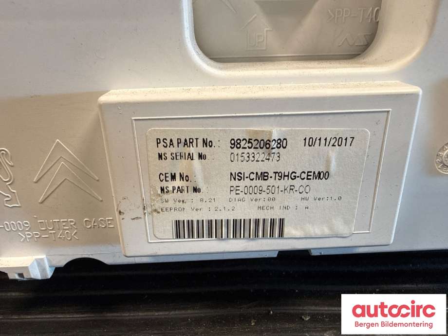 Speedometer til Peugeot 308 2013-2021 (Type II)  (PEUGEOT|16 511 485 80|16 289 286 80|)