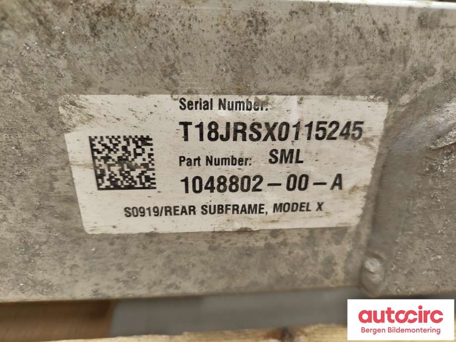 Travers bak til Tesla Model X 2016-->>  (TESLA|6007012-00-K|)